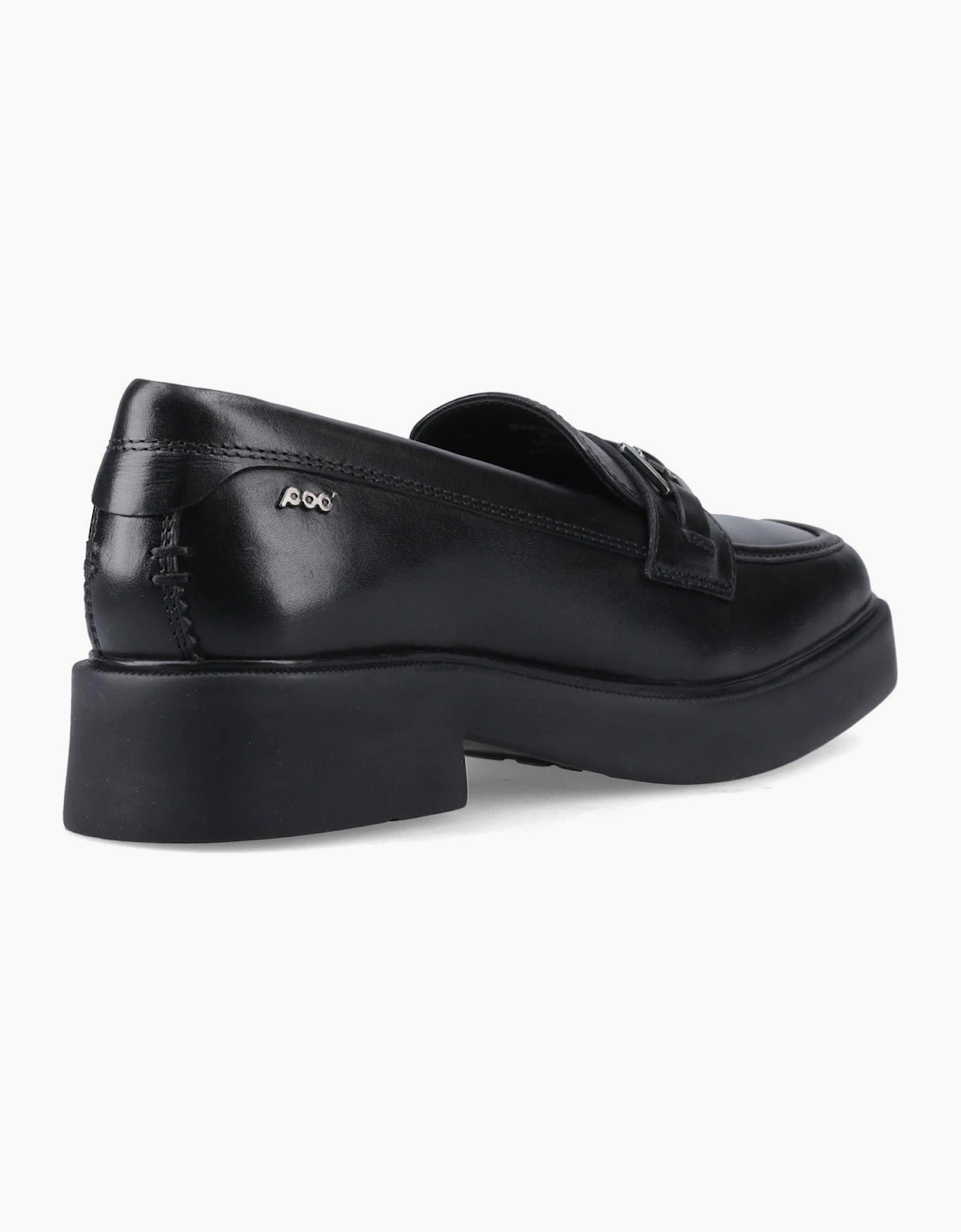 Pod Maple Womens Leather Loafers Black
