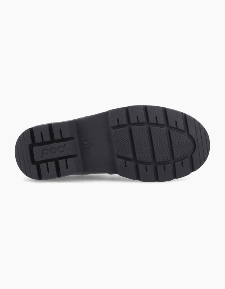 Pod Emilie Patent Girls School Shoes Black Patent