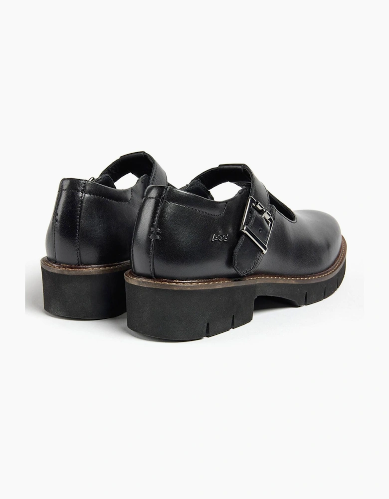Pod Kayla Senior Girls School Shoes Black