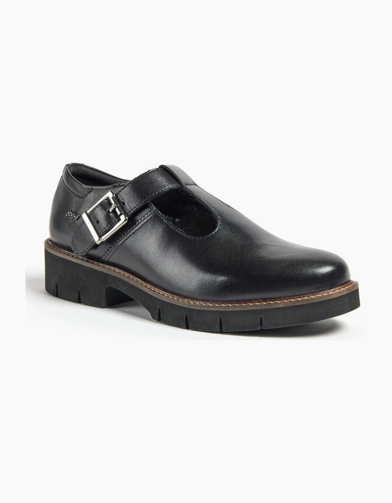 Pod Kayla Senior Girls School Shoes Black
