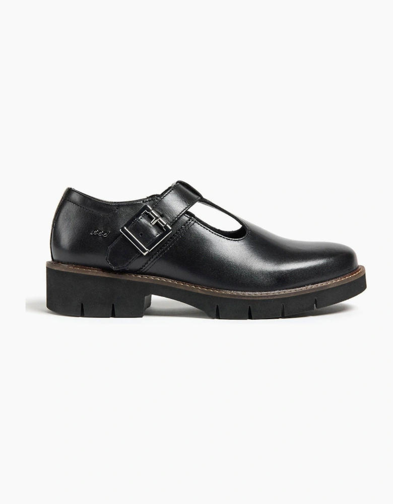 Pod Kayla Senior Girls School Shoes Black