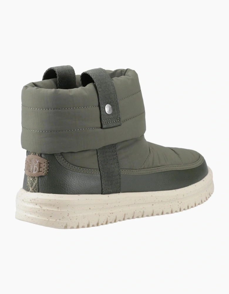 Hey Dude Camden Womens Quilt Boots Dark Olive