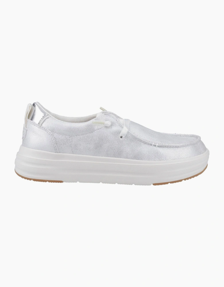 Hey Dude Wendy Nova Shimmer Womens Shoes Snow White