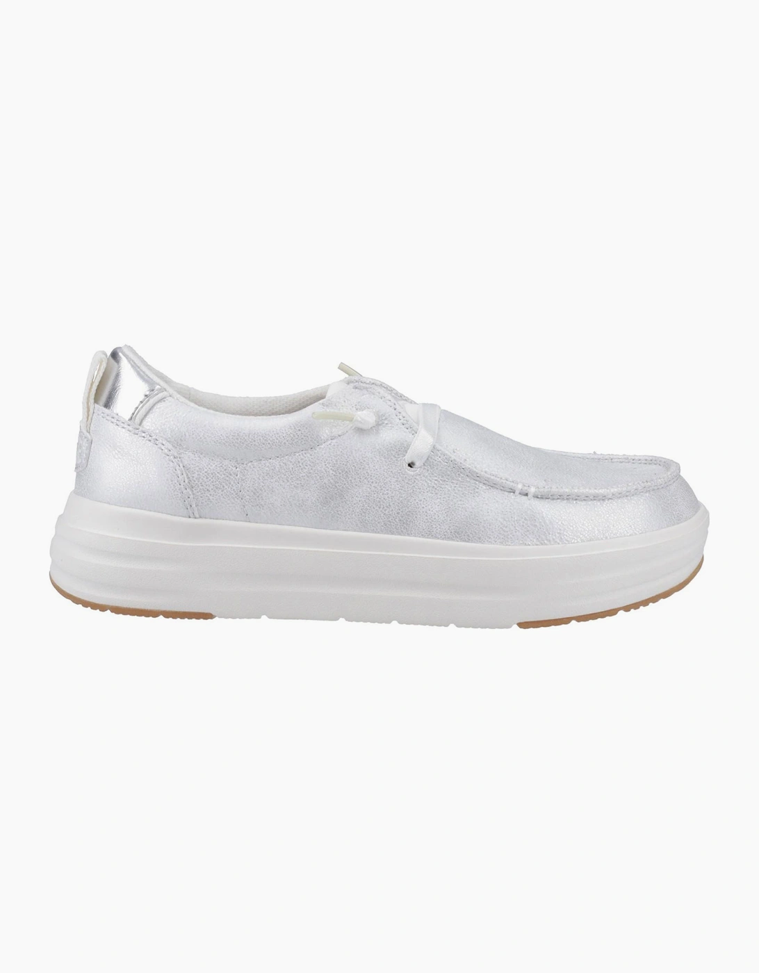Hey Dude Wendy Nova Shimmer Womens Shoes Snow White