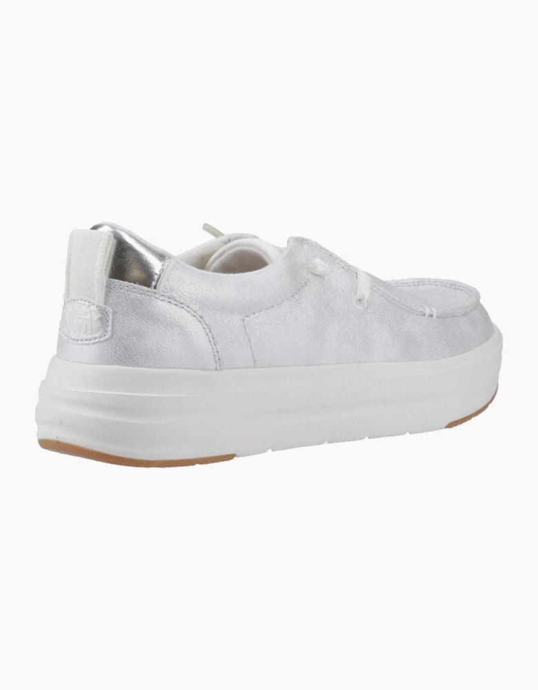 Hey Dude Wendy Nova Shimmer Womens Shoes Snow White