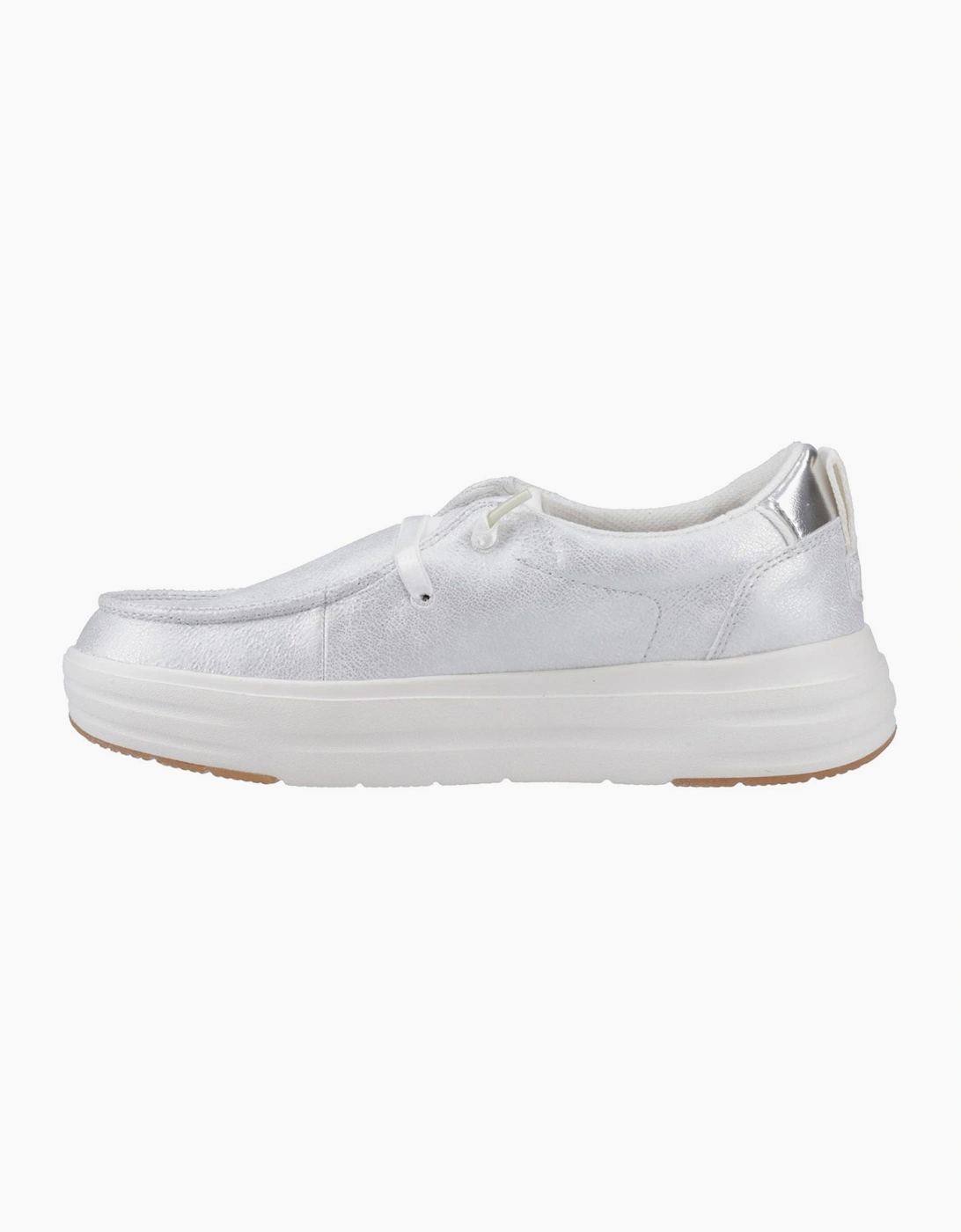 Hey Dude Wendy Nova Shimmer Womens Shoes Snow White