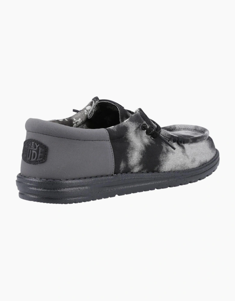 Hey Dude Wally Funk Overdye Mens Shoes Black/Granite Grey