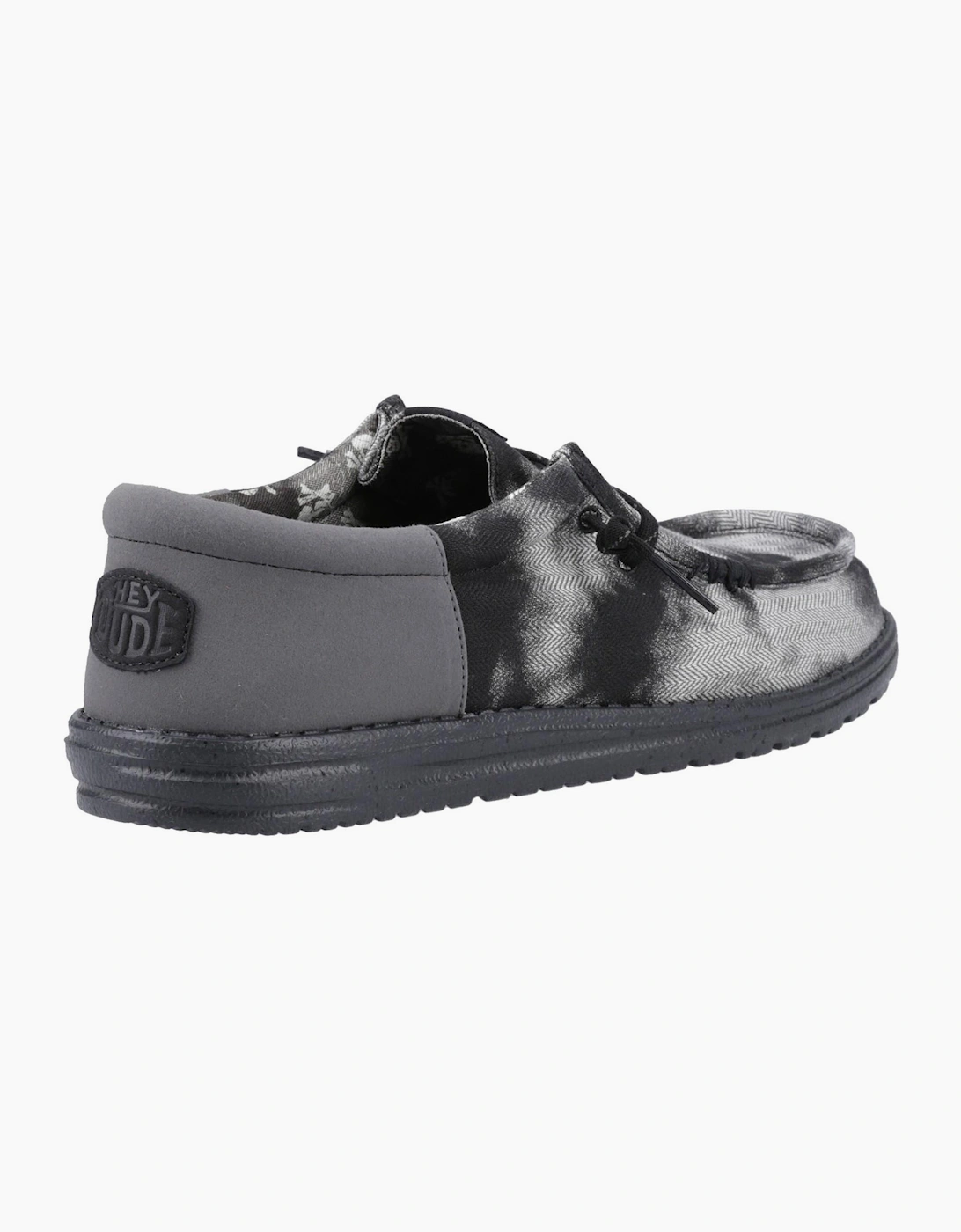 Hey Dude Wally Funk Overdye Mens Shoes Black/Granite Grey