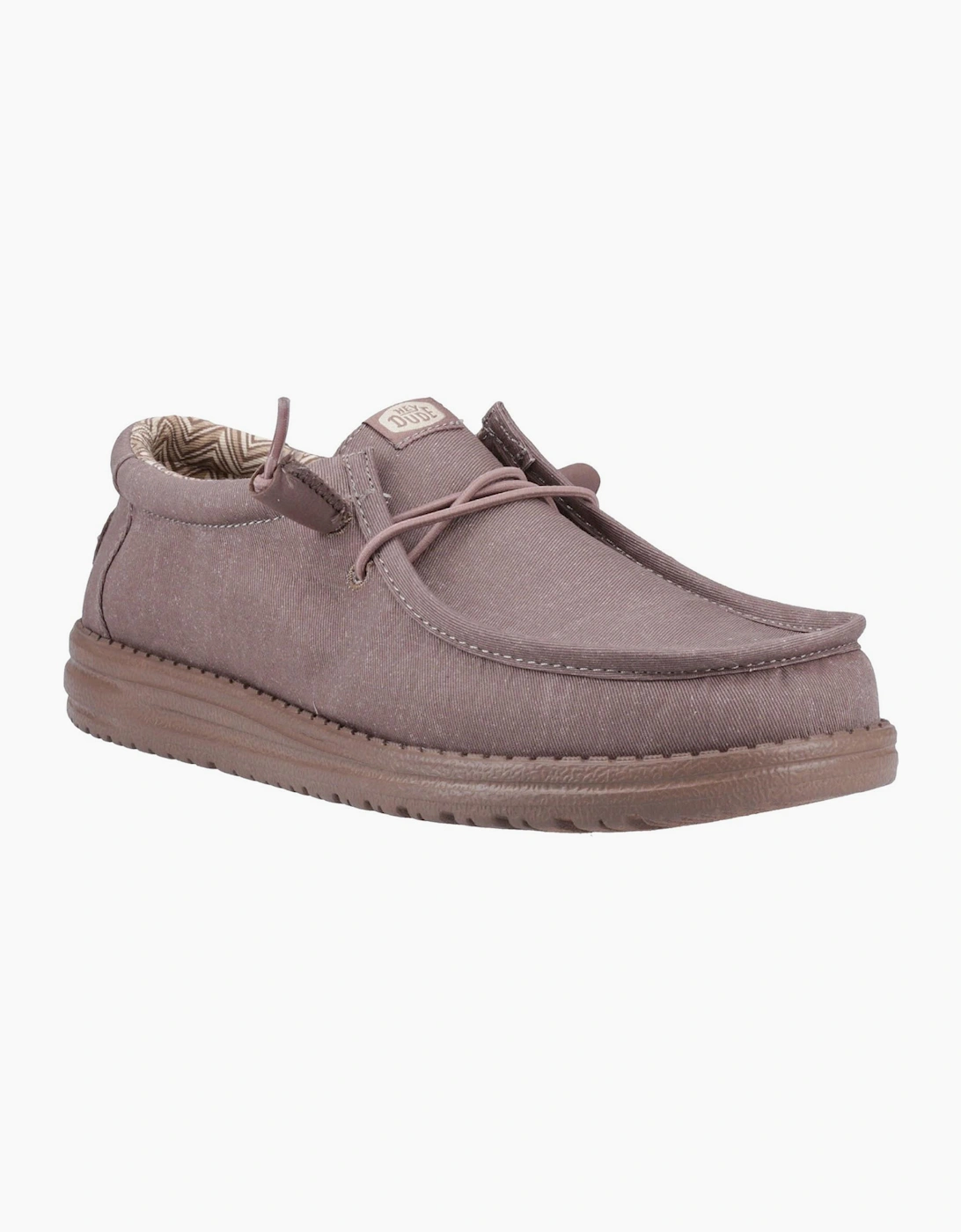 Hey Dude Wally Mens Canvas Shoes Deep Taupe