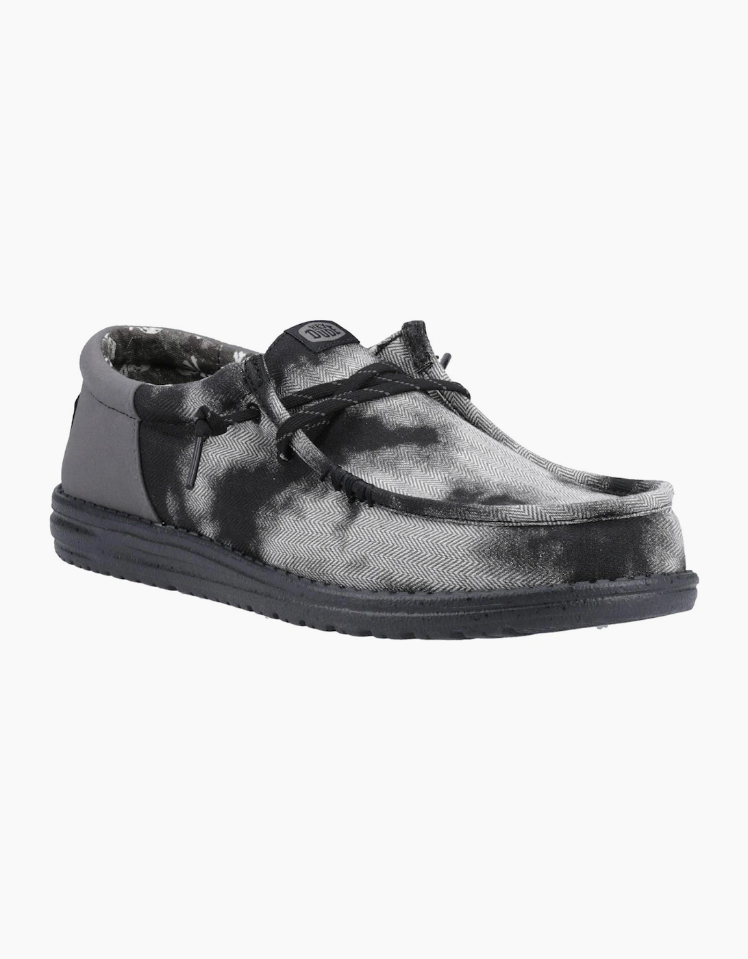 Hey Dude Wally Funk Overdye Mens Shoes Black/Granite Grey