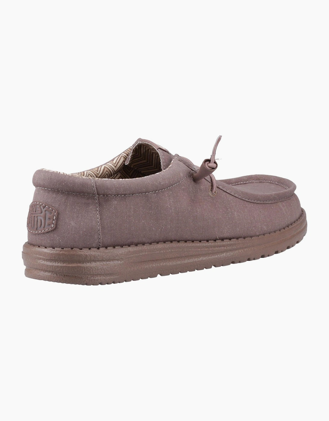 Hey Dude Wally Mens Canvas Shoes Deep Taupe
