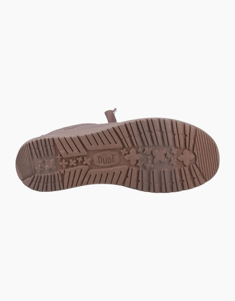 Hey Dude Wally Mens Canvas Shoes Deep Taupe