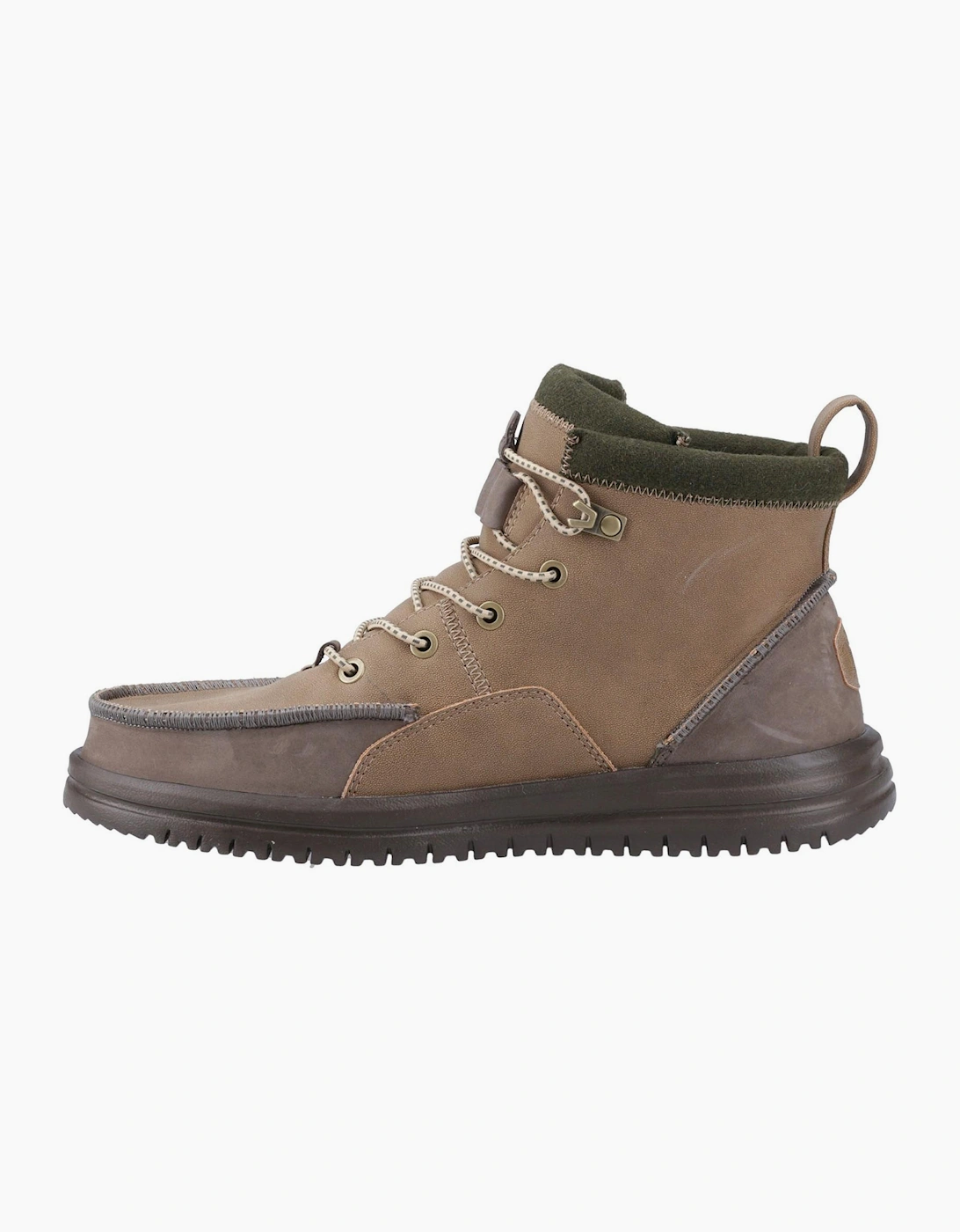 Hey Dude Bradley Tumbled Mens Classic Boots Nut