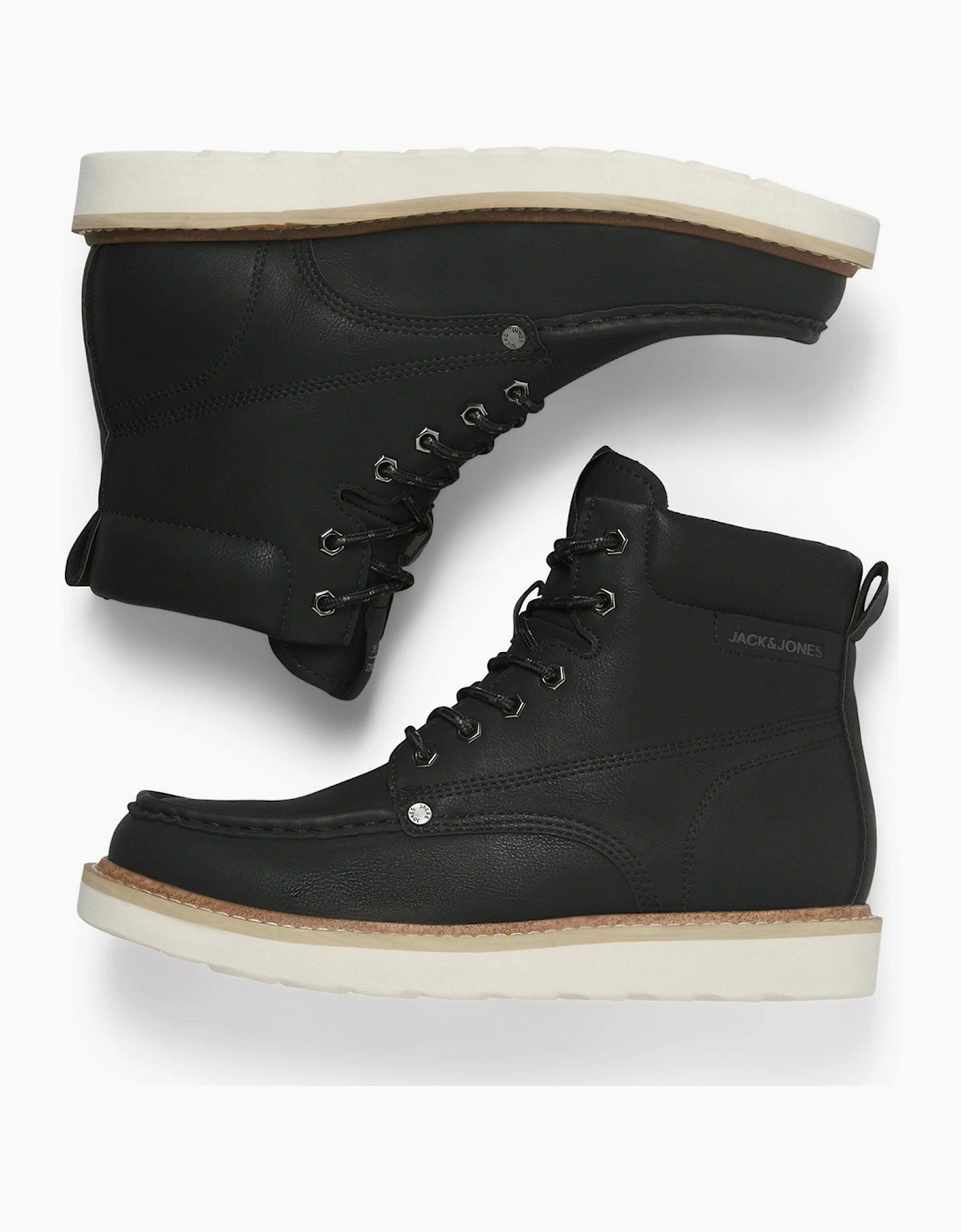 Jack & Jones Archway Mens Moc Boots Anthracite