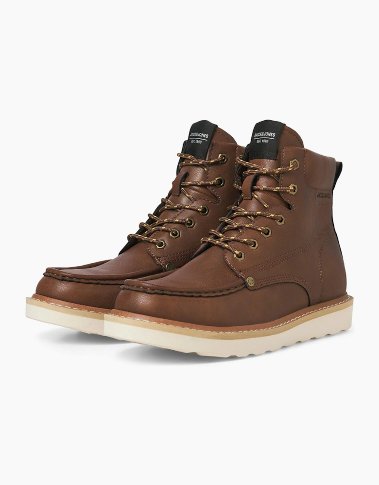 Jack & Jones Archway Mens Moc Boots Cognac