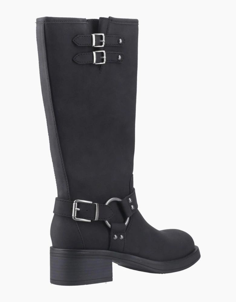 Rocket Dog Nash Womens Tall Biker Boots Black