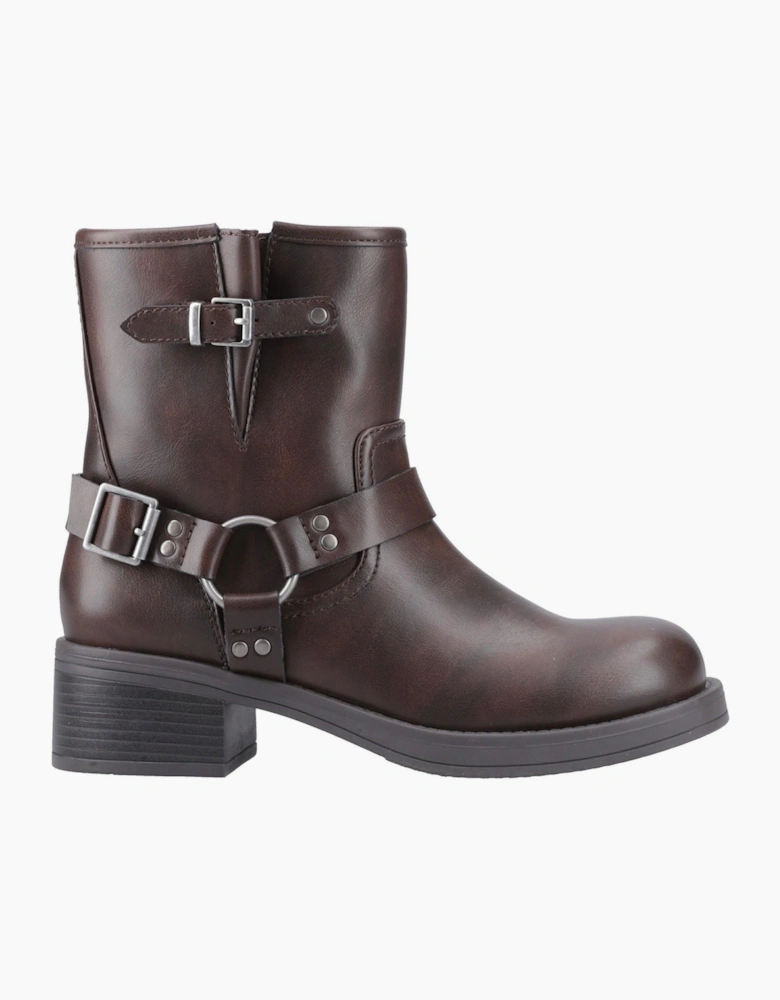 Rocket Dog Nino Womens Biker Boots Brown