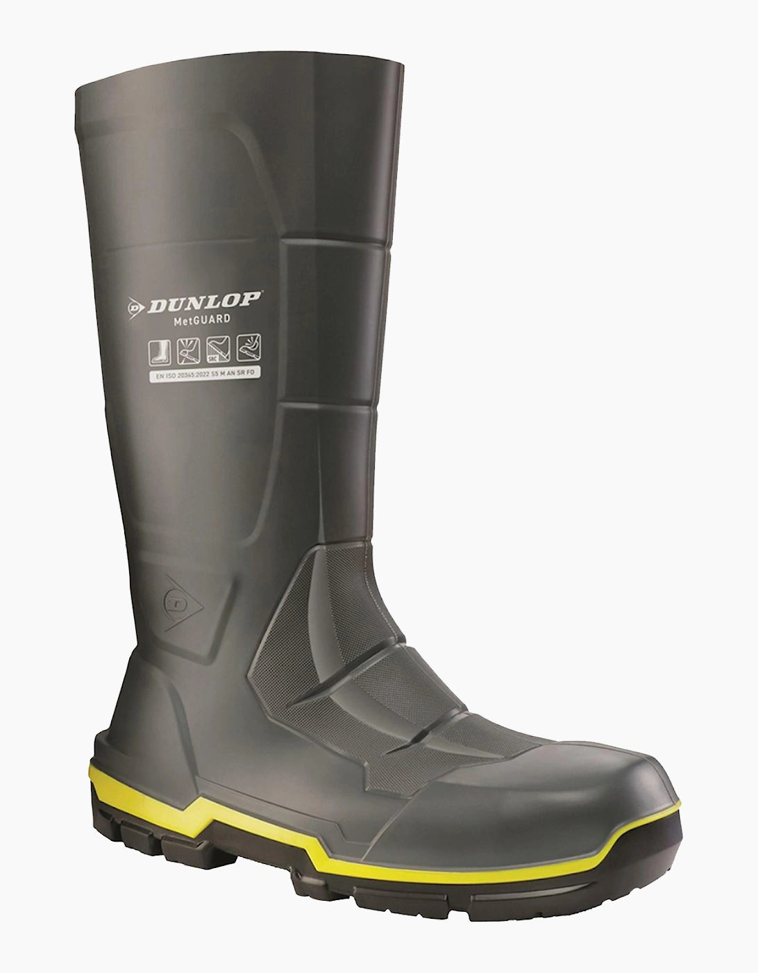 Dunlop MetGUARD Mens Safety Wellington Boots Dark Grey