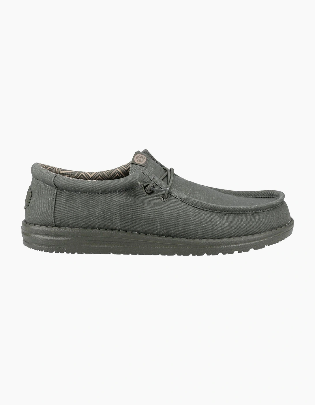 Hey Dude Wally Mens Canvas Shoes Deep Green