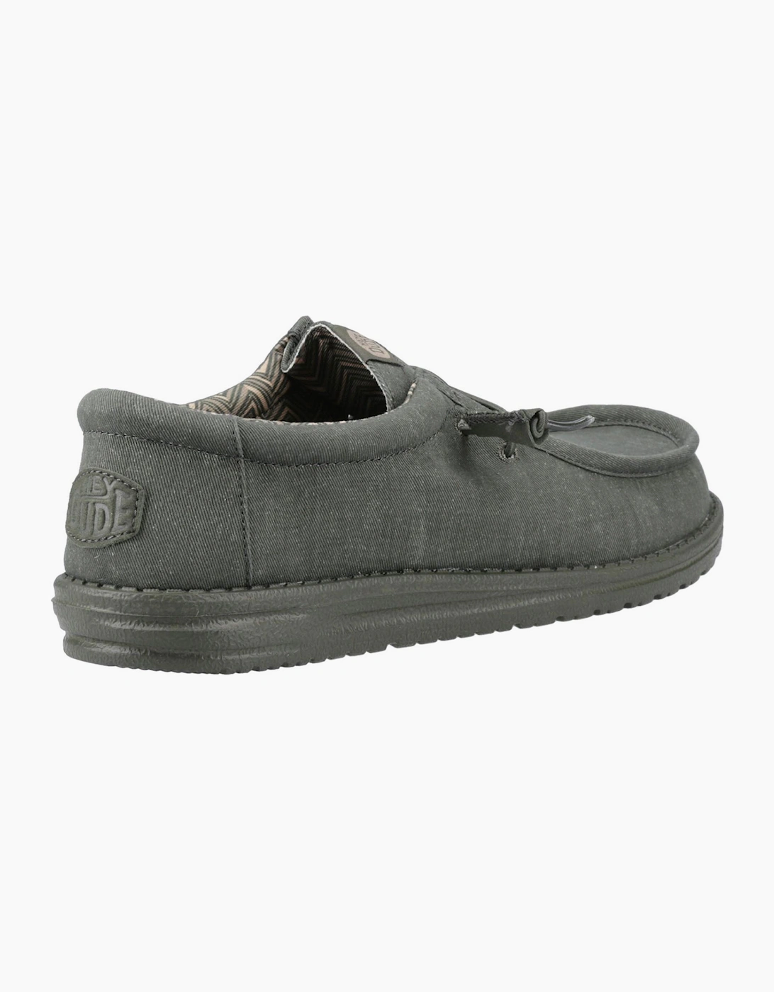Hey Dude Wally Mens Canvas Shoes Deep Green