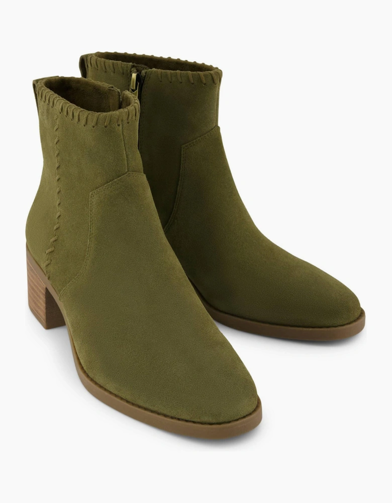 Toms Delilah Womens Heeled Boots Khaki