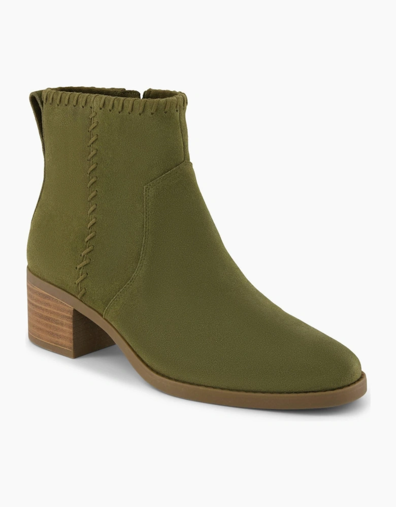 Toms Delilah Womens Heeled Boots Khaki