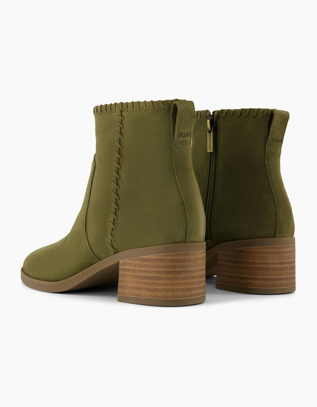 Toms Delilah Womens Heeled Boots Khaki