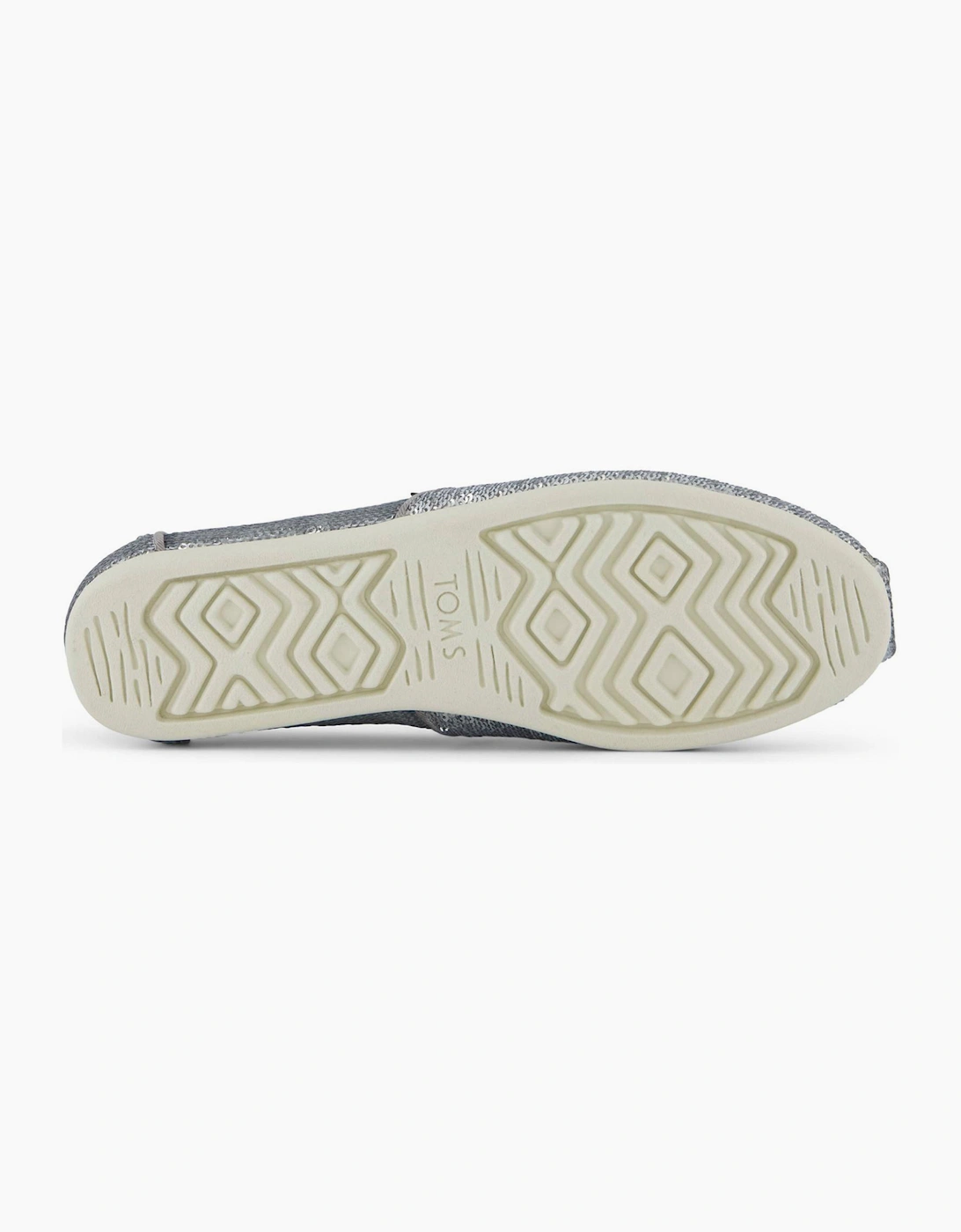Toms Alpargata Womens Slip On Shoes Silver