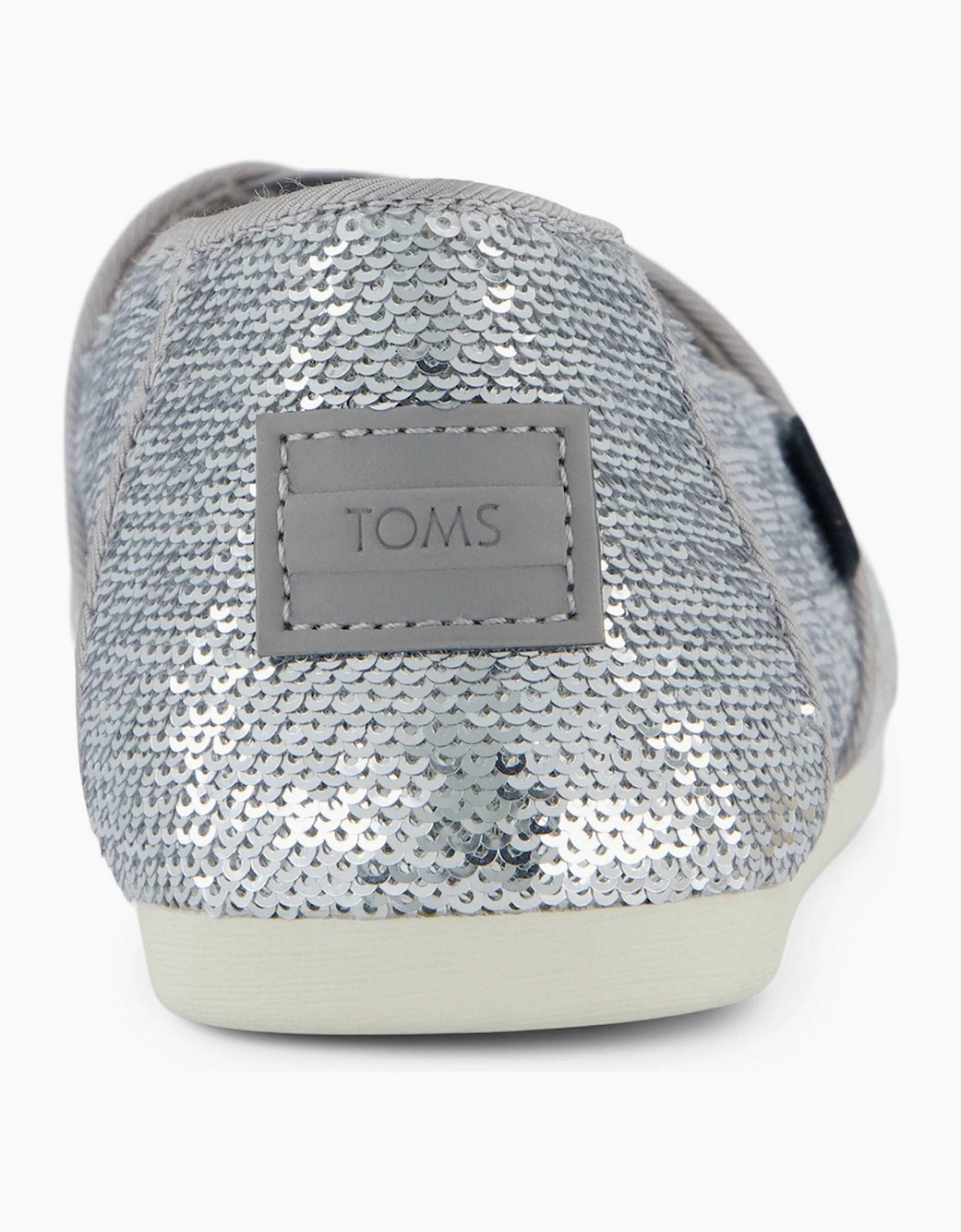 Toms Alpargata Womens Slip On Shoes Silver