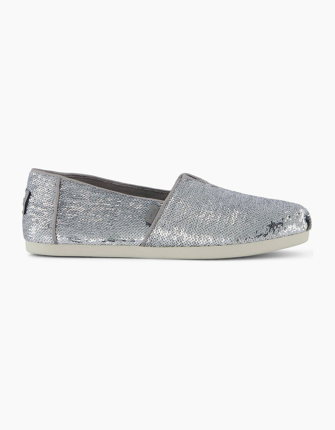 Toms Alpargata Womens Slip On Shoes Silver