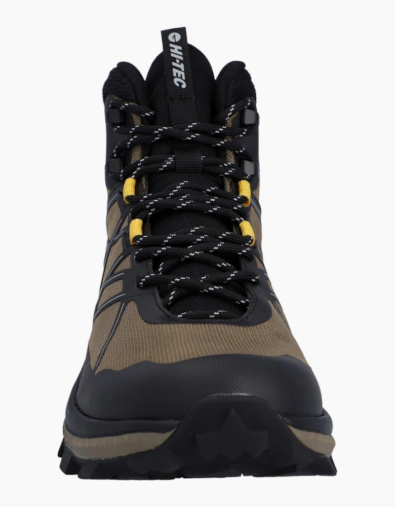 Hi-Tec AWW Infuse Mid WP Mens Hiking Boots Black/Walnut/Artisans Gold