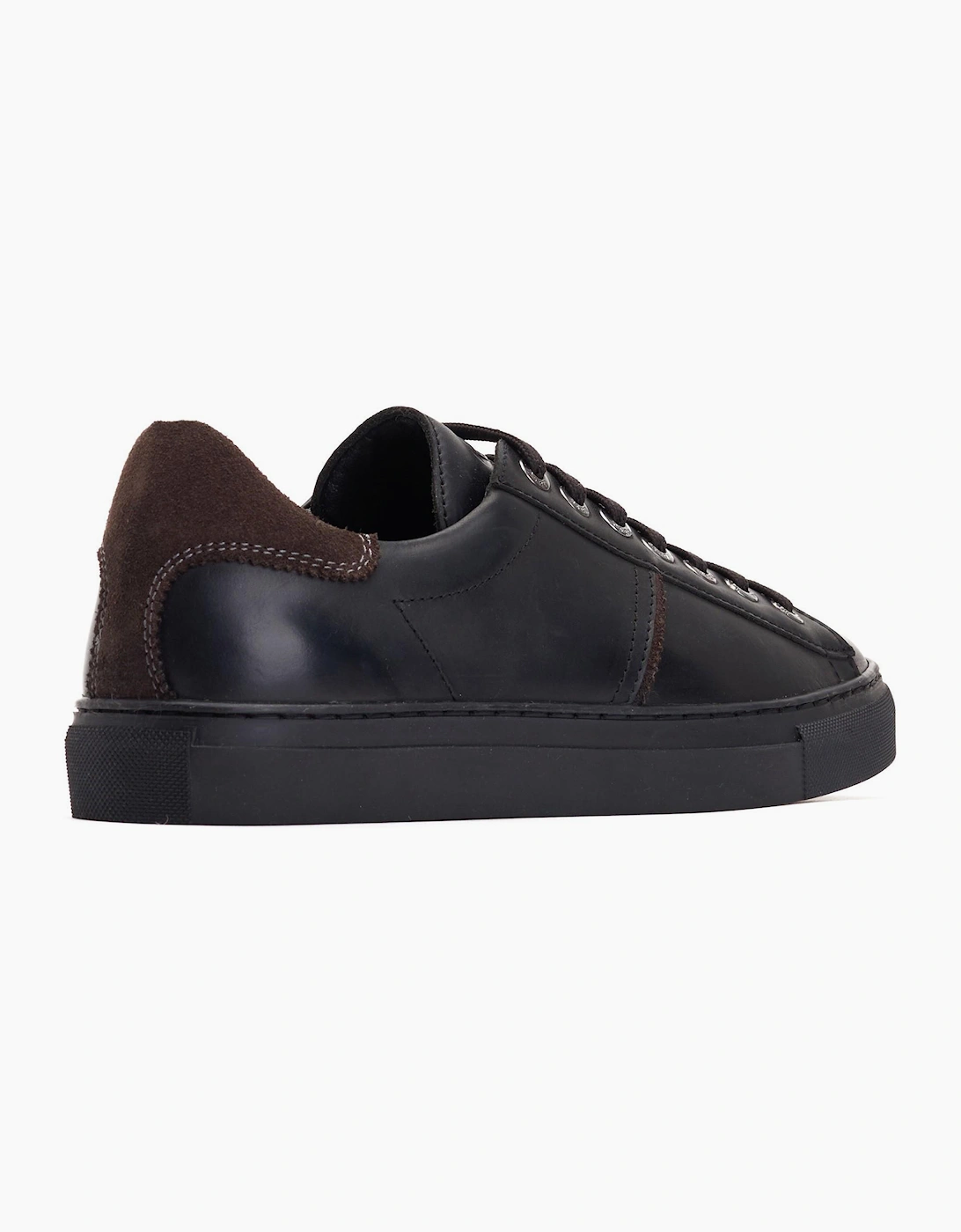 Base London Beck Leather Mens Trainers Black