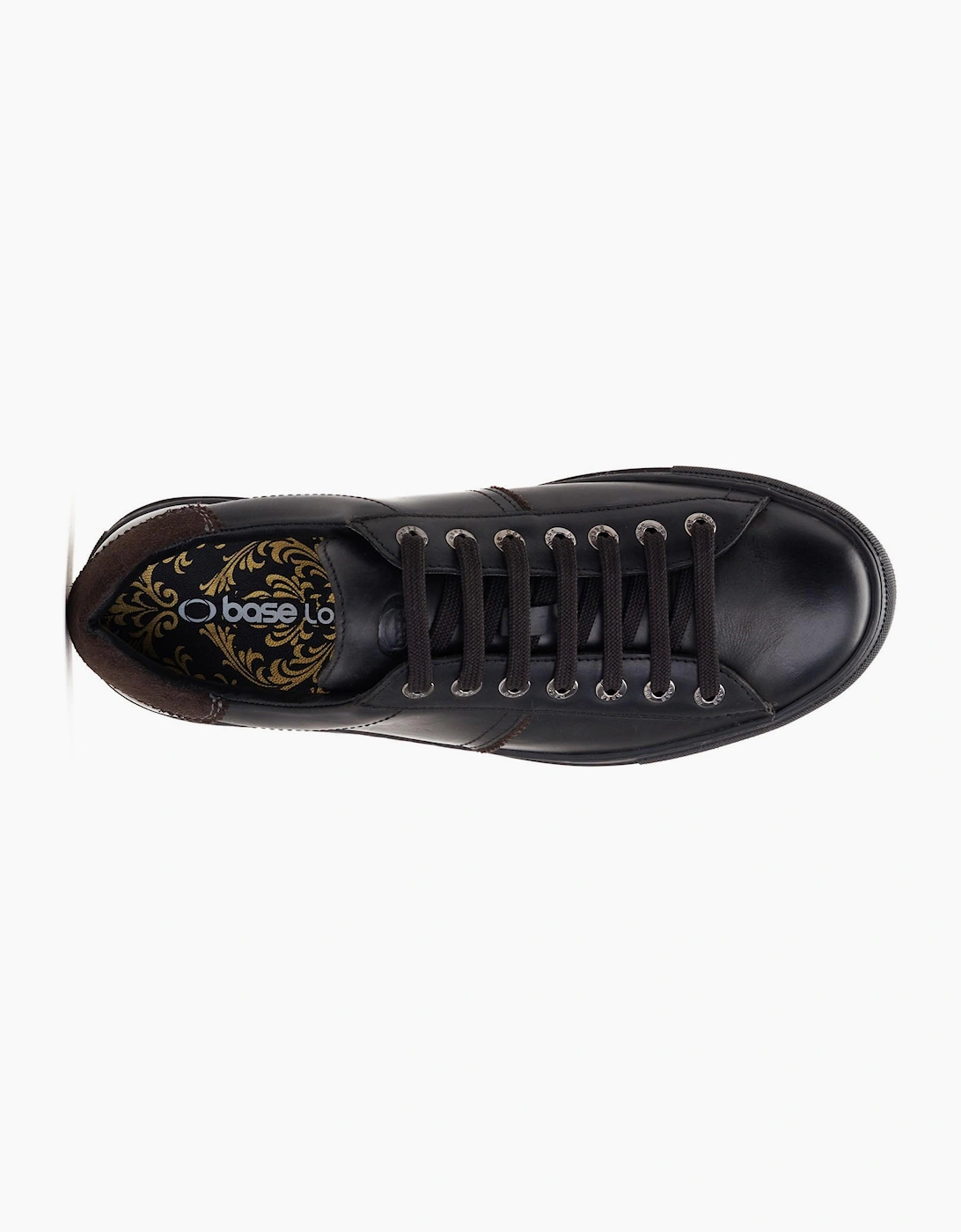 Base London Beck Leather Mens Trainers Black