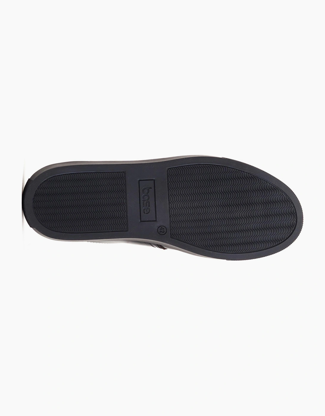 Base London Beck Leather Mens Trainers Black