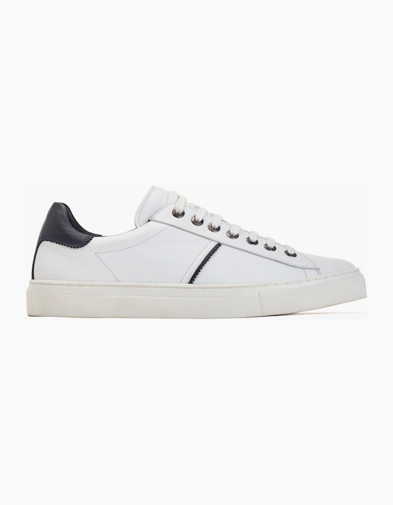 Base London Beck Leather Mens Trainers White