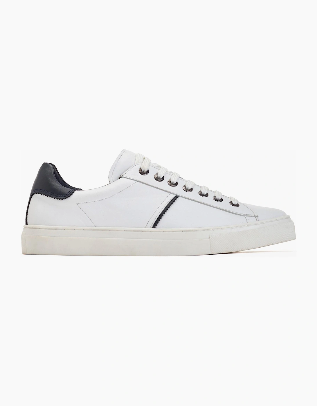 Base London Beck Leather Mens Trainers White