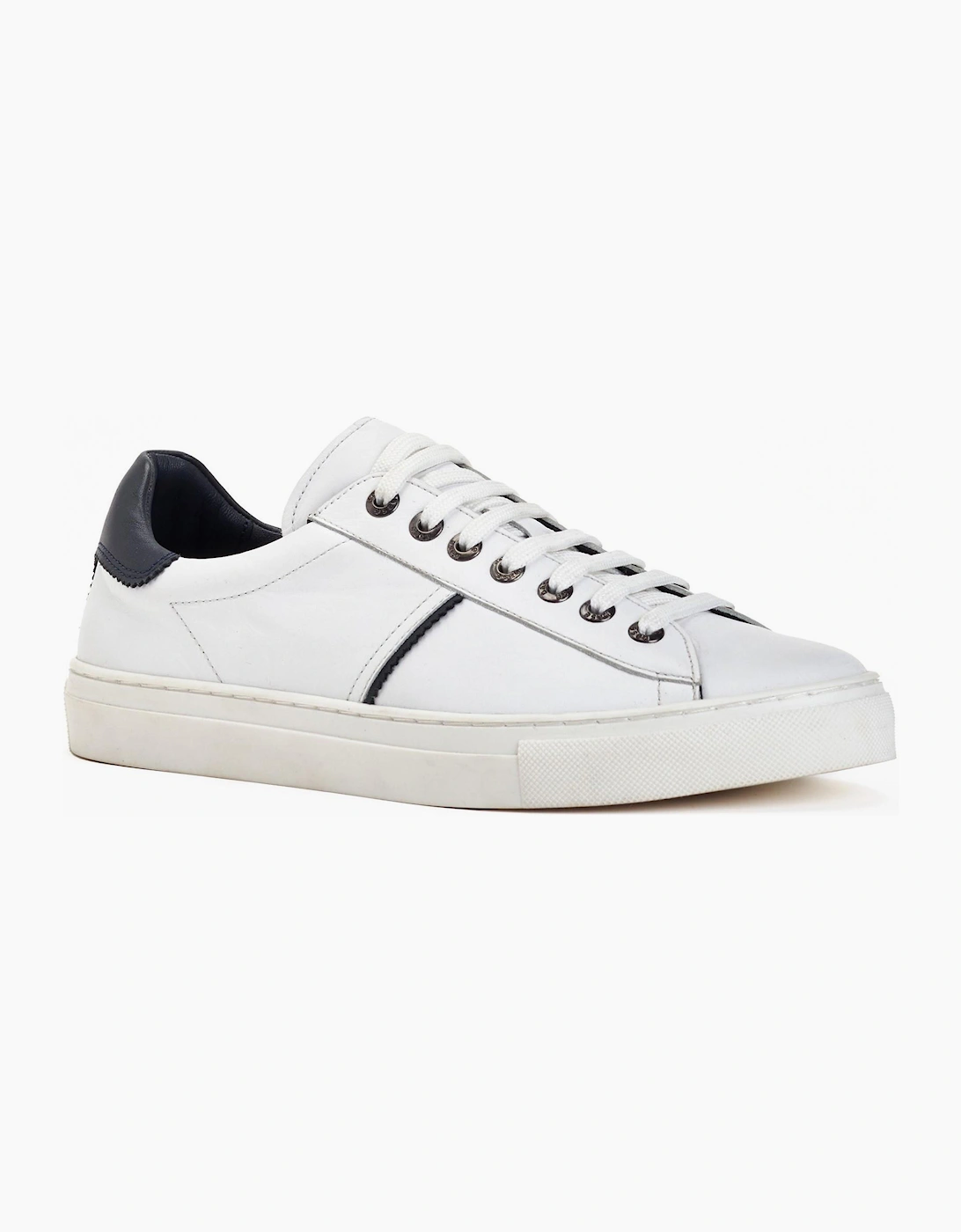 Base London Beck Leather Mens Trainers White