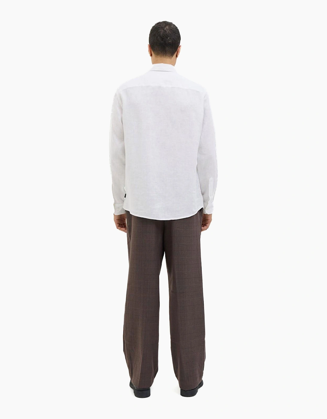 Jack & Jones Linen Mens Shirt Bright White