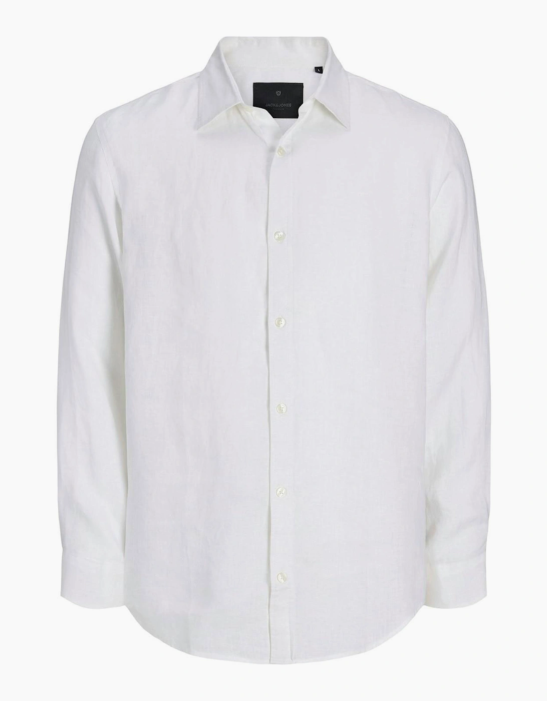 Jack & Jones Linen Mens Shirt Bright White