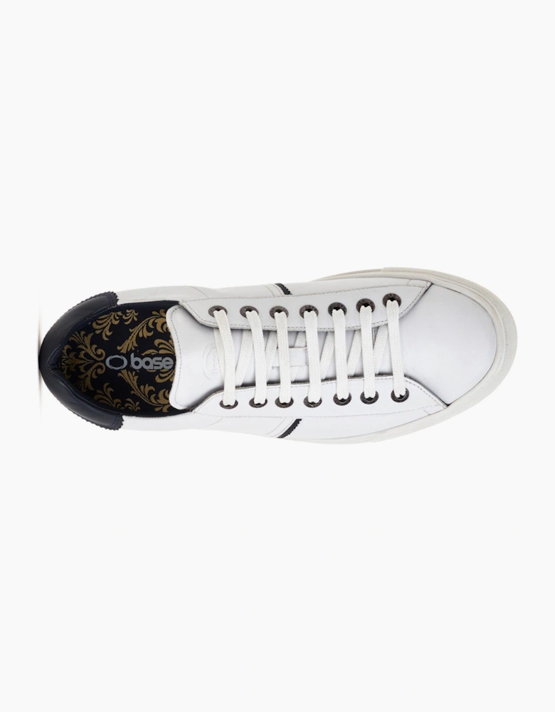 Base London Beck Leather Mens Trainers White