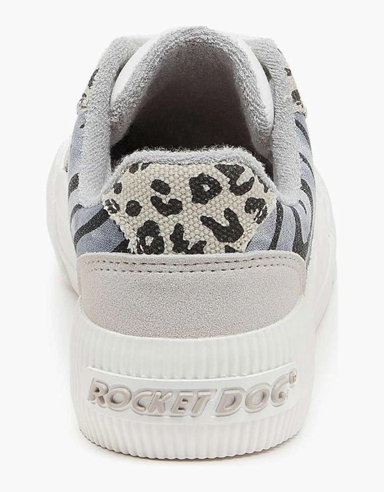 Rocket Dog Cheery Blocked Womens Trainers Grey / White