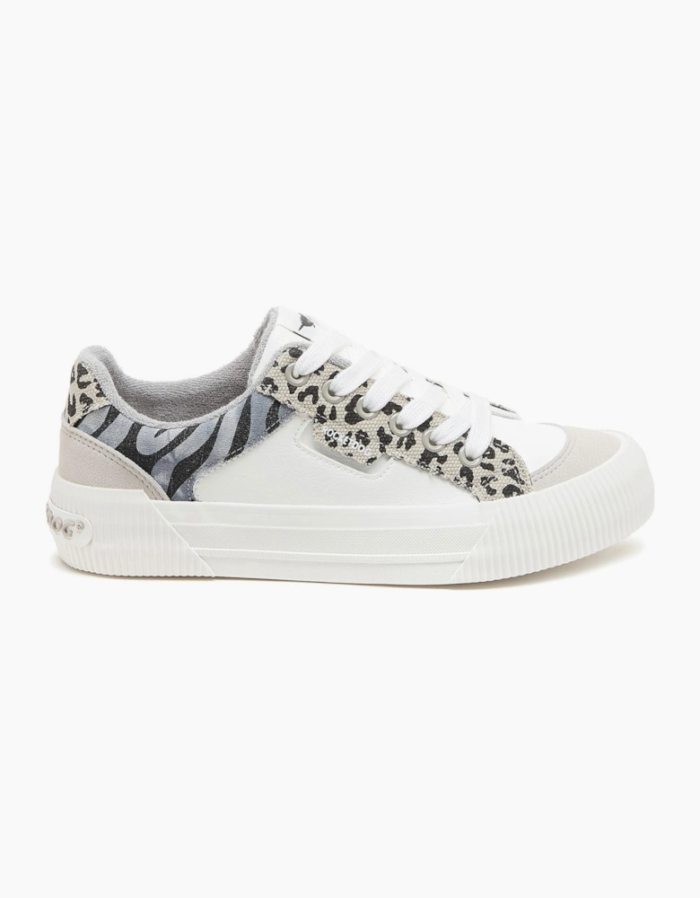 Rocket Dog Cheery Blocked Womens Trainers Grey / White