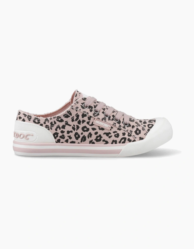 Rocket Dog Jazzin Leon Womens Trainers Light Pink / Leopard Print