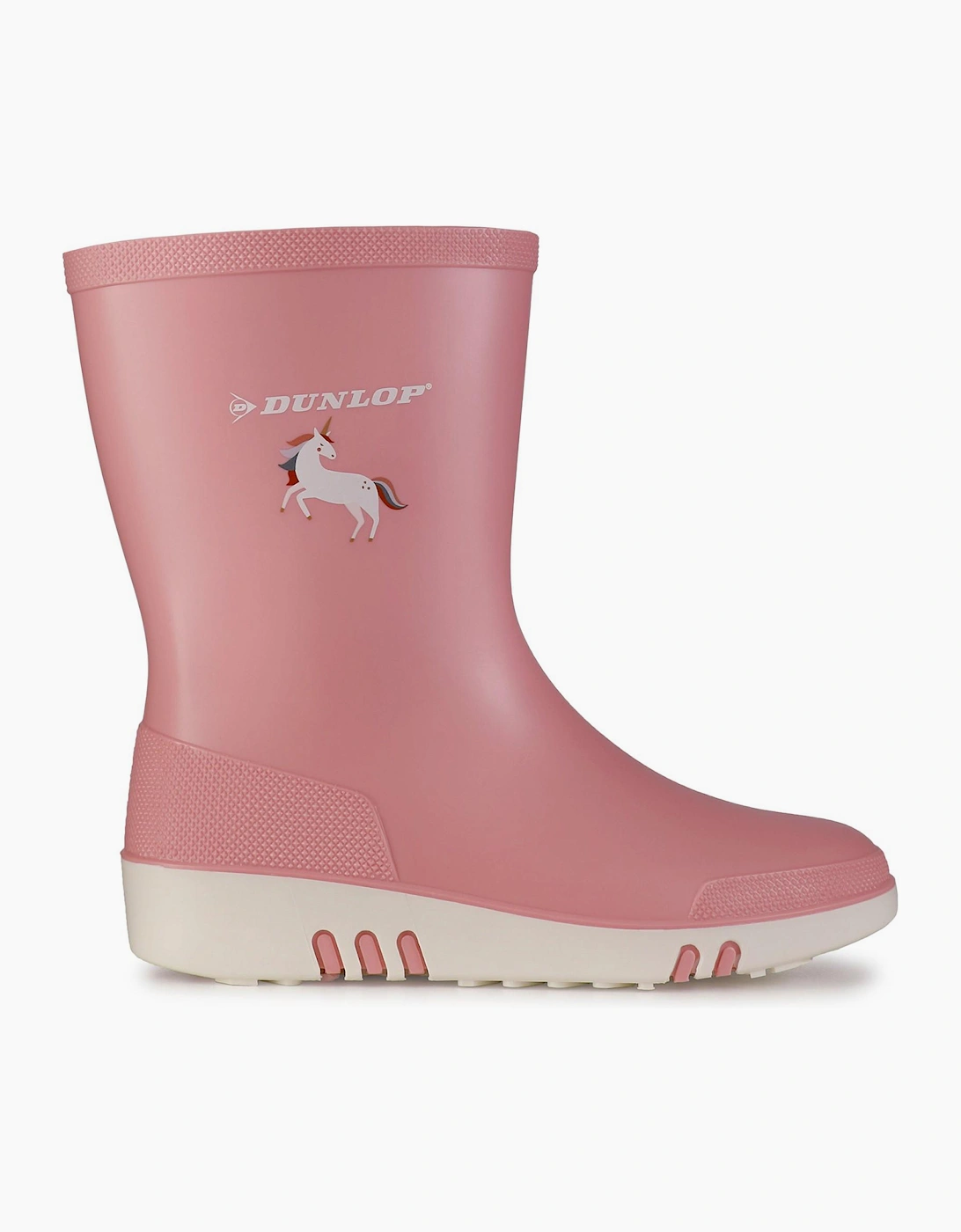 Dunlop Unicorn Kids Mini Wellington Boots Light Pink / White