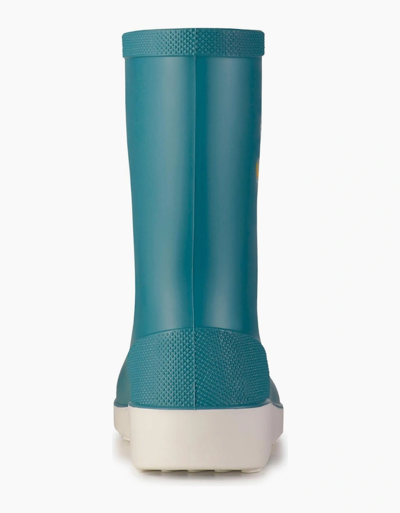 Dunlop Dinosaur Kids Mini Wellington Boots Blue / White