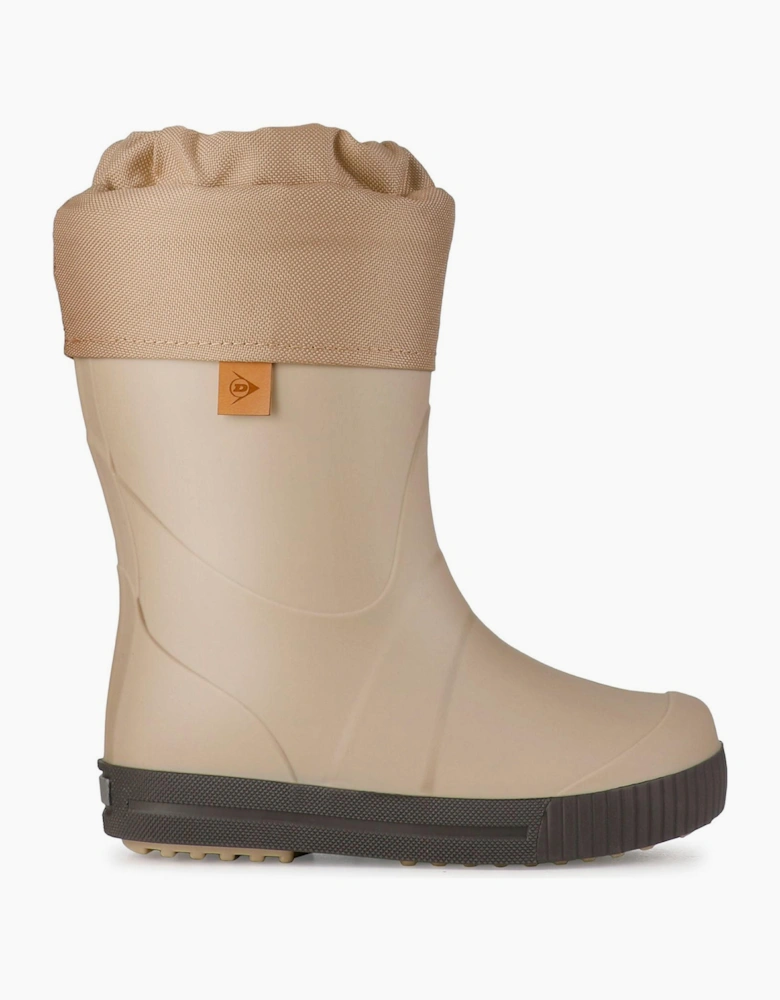 Dunlop Puddle Jumper Kids Wellingtons Beige