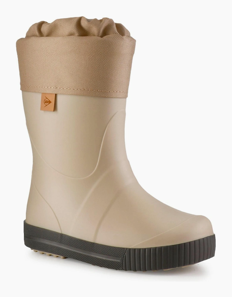 Dunlop Puddle Jumper Kids Wellingtons Beige