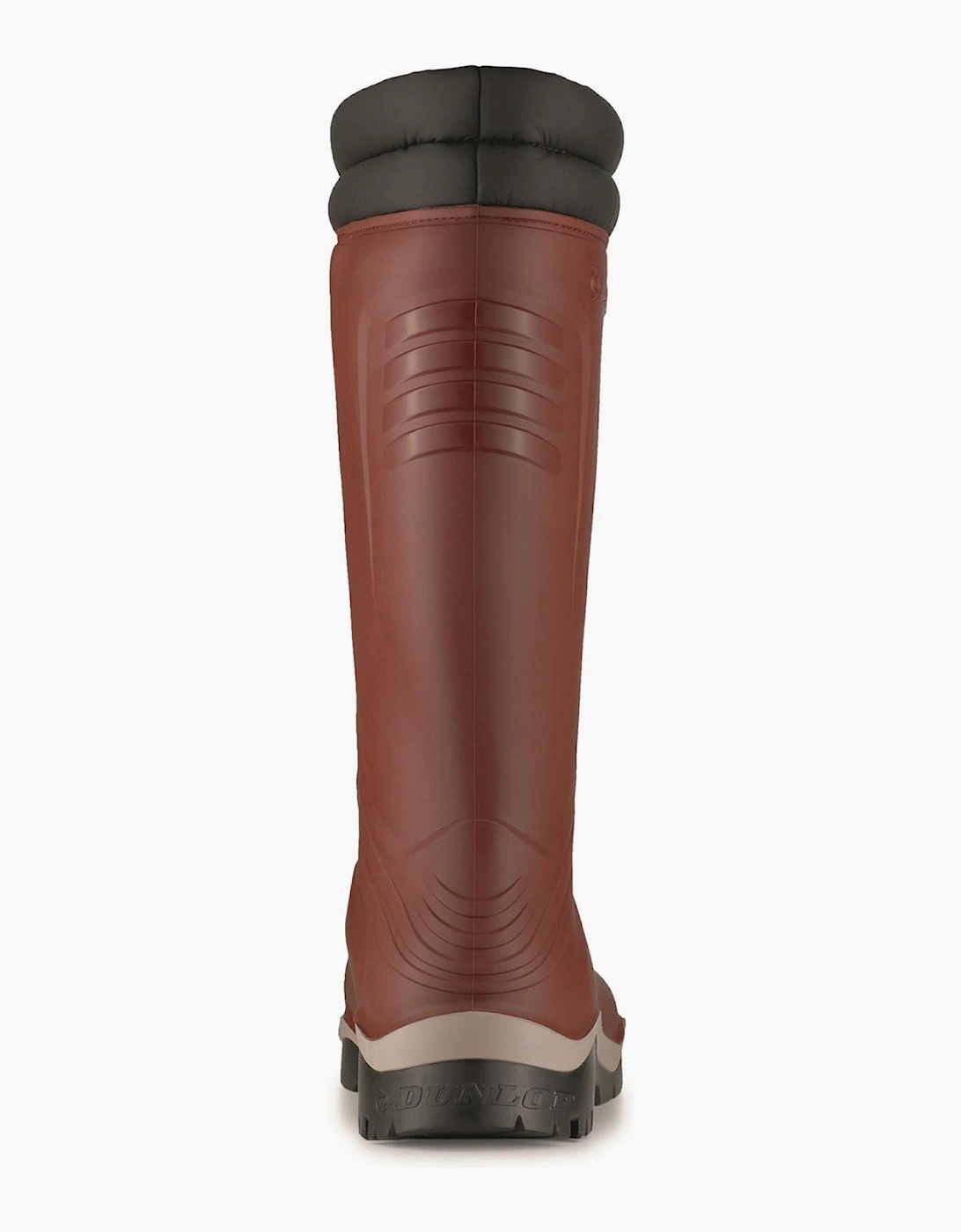 Dunlop Blizzard Fur-lined Wellington Boots Burgundy/Grey/Black