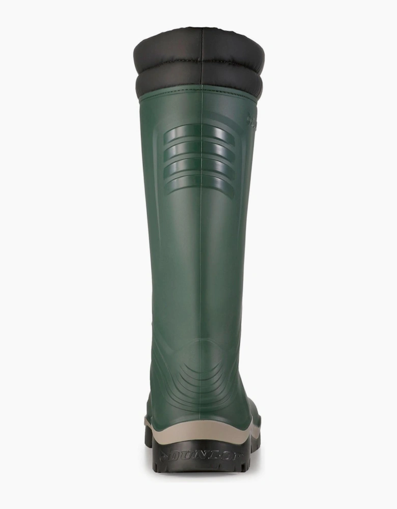 Dunlop Blizzard Fur-lined Wellington Boots Heritage Green / Black