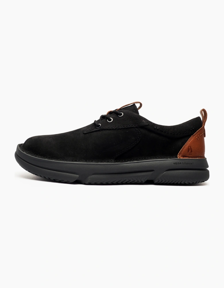 Hush Puppies Bounce Mens Leather Lace Shoes Bold Black
